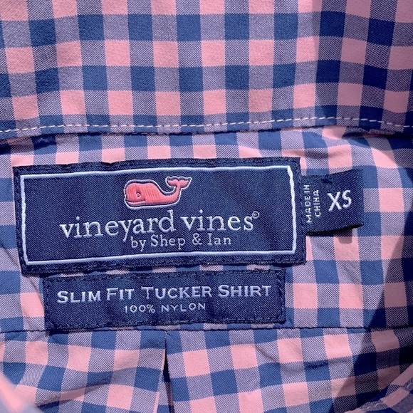 𝅺vineyard Vines Performance Bradey Gingham Slim Fit Tucker Shirt - Picture 7 of 16